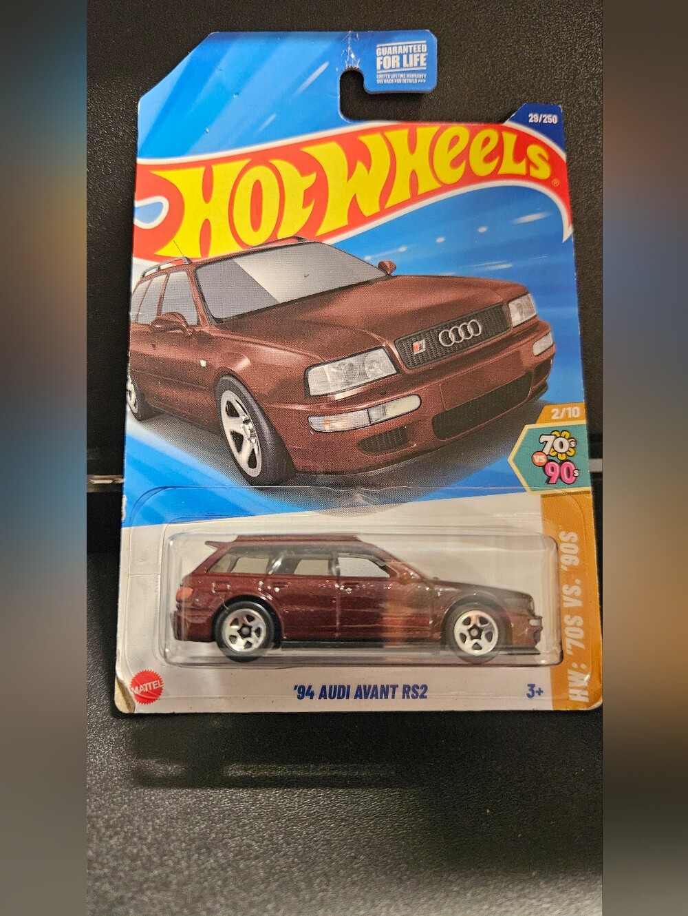 HW Dark Red Brown 1994 Audi Avant RS2 70's vs 90's